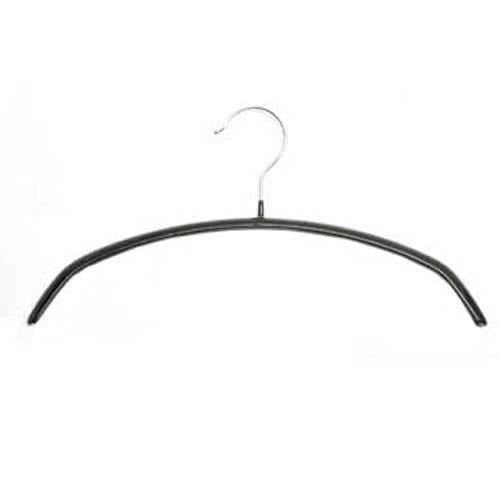 Caraselle Non-Slip Black 36cm Hanger with Chrome Hook for Knitwear