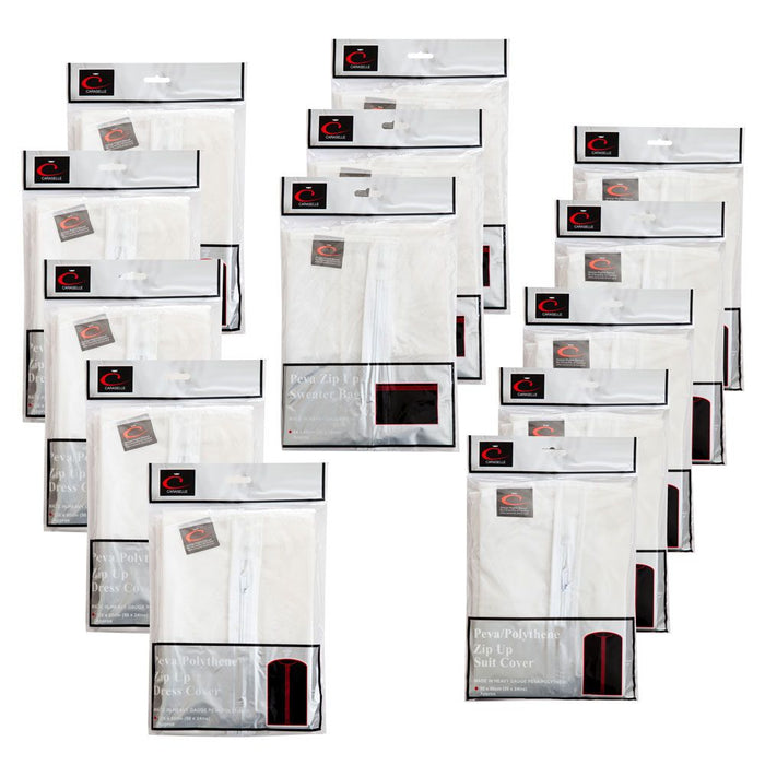 Peva Anti-Moth Storage Bundle A - Suit & Dress Covers, Knitwear Storage Bags