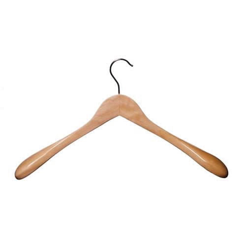 Cintre Blanc Antidérapant 40cm pour Tricots, Vestes, Chemises, Chemisiers - Crochet Chromé