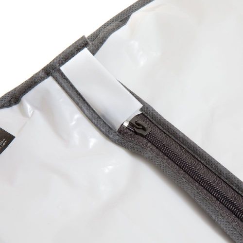 Langer Mantel-/Ballkleid-Überzug, perfekt zur Aufbewahrung | Wird mit einem silbernen Kleiderbügel geliefert 