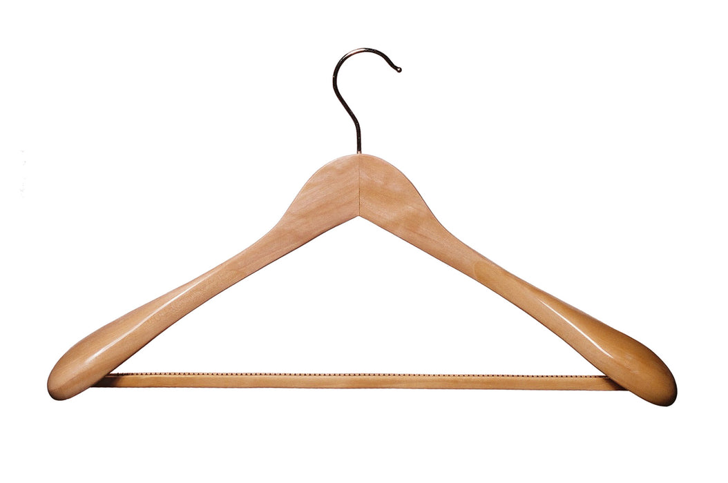 Cintre Blanc Antidérapant 40cm pour Tricots, Vestes, Chemises, Chemisiers - Crochet Chromé