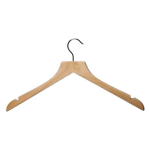 Cintre Blanc Antidérapant 40cm pour Tricots, Vestes, Chemises, Chemisiers - Crochet Chromé