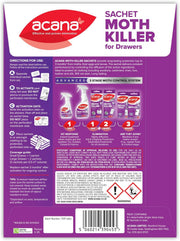 Acana Lavender Clothes Moth Killer for Wardrobes - back 