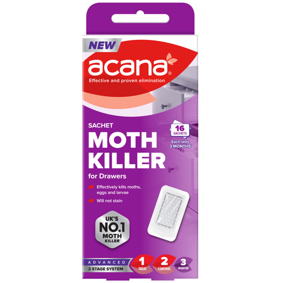 Acana Moth Killer Sachets (16/pack) - NEW & Updated!