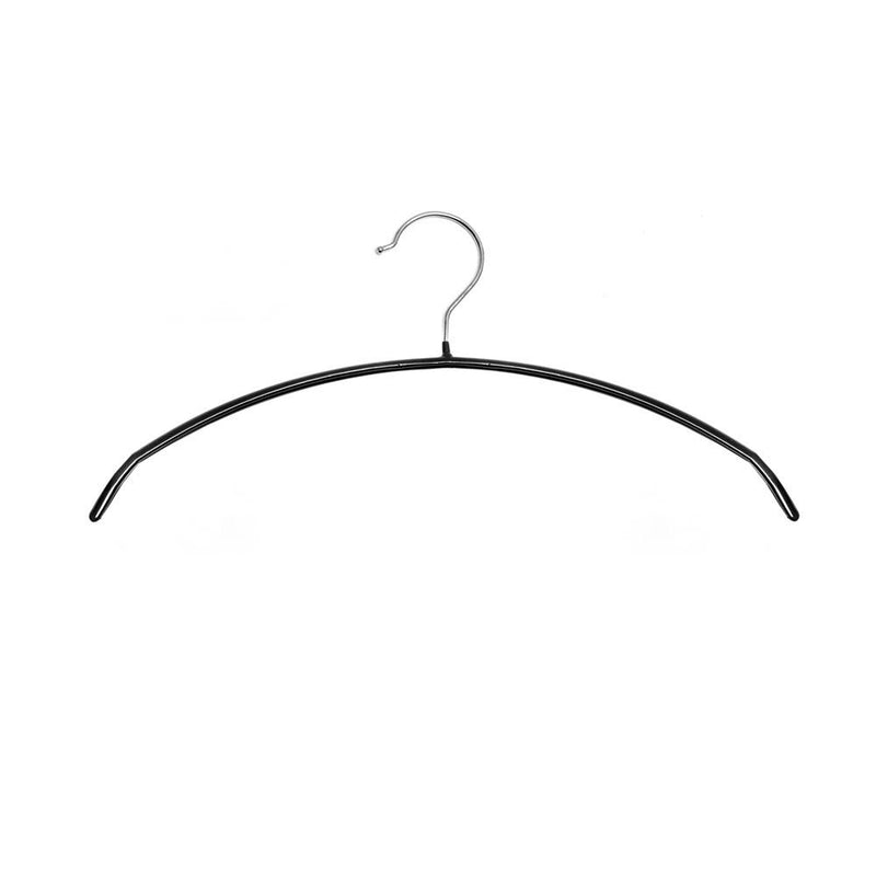 Rutschfester schwarzer 30-cm-Kleiderbügel von Caraselle mit Chromhaken für Strickwaren