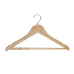Cintre Blanc Antidérapant 40cm pour Tricots, Vestes, Chemises, Chemisiers - Crochet Chromé