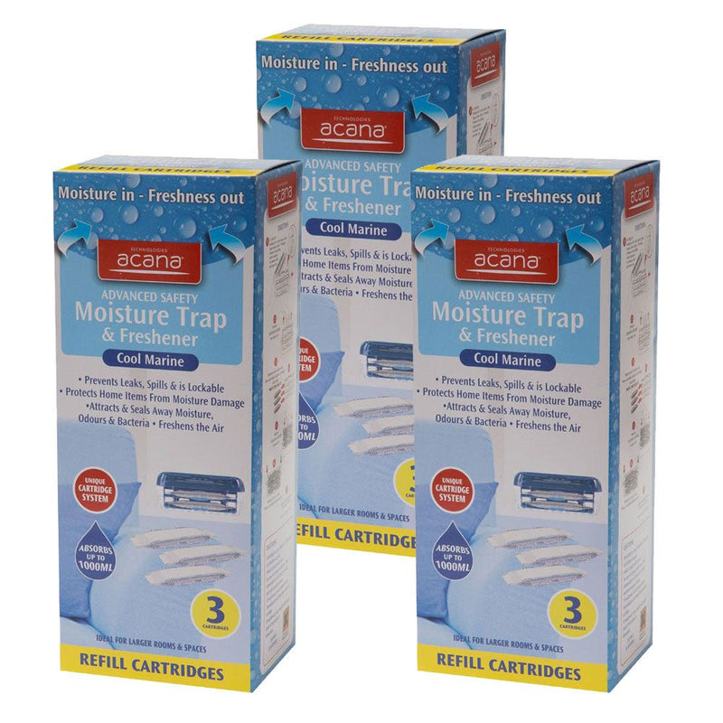 Acana Advanced Moisture Trap & Freshener System – 3 Refill Cartridges/Pack - Caraselle