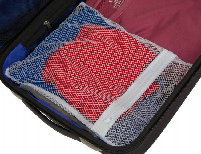 Small Net Washing Bags for Laundry with Strong Zip. Ideal Sock Bag for Washing Machine to Protect Clothes, Bibs, Delicates. Laundry Net Bag 31 x 36cms