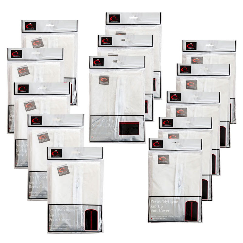 Peva Anti-Moth Storage Bundle A - Suit & Dress Covers, Knitwear Storage Bags