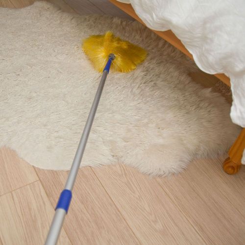 Caraselle Antistatik-Staubwedel mit flexiblem Kopf und Teleskopstiel bis 162 cm