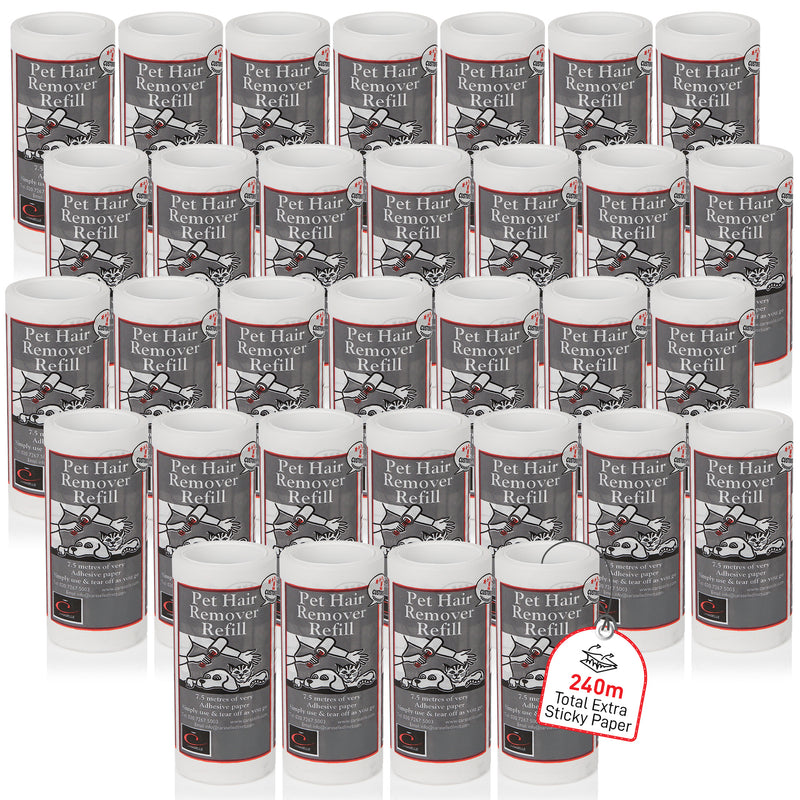 Caraselle Pet Hair Remover Refill (7.5m/Refill, ≈75+ Sheets Equivalent/Refill) Handle not included