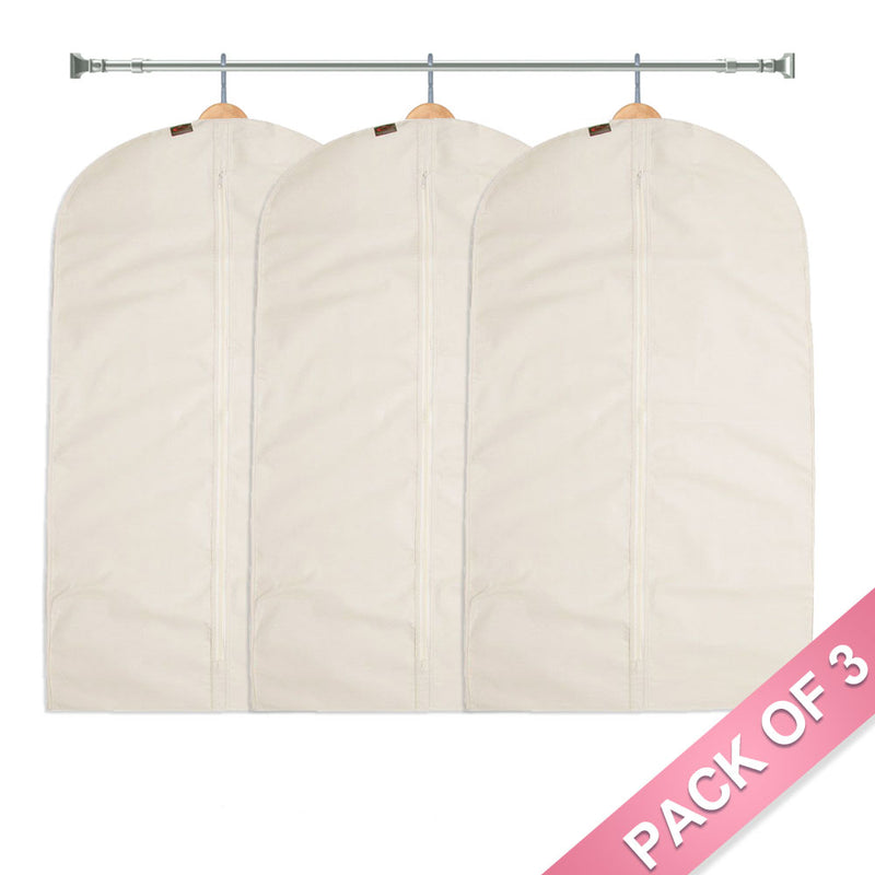 Deluxe-Kleiderbezug aus 100 % natürlicher Baumwolle mit Reißverschluss (128 x 60 cm) 