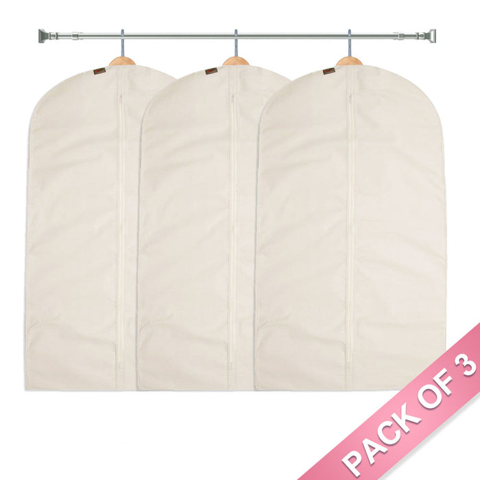 Deluxe 100% Natural Zipped Cotton SUIT Cover with Cotton Trim/Binding