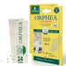 Orphea anti-moth strips packaging with yellow and green design on a white background