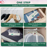 Orphea and Caraselle Peva storage protection packaging with text on endless protection options.
