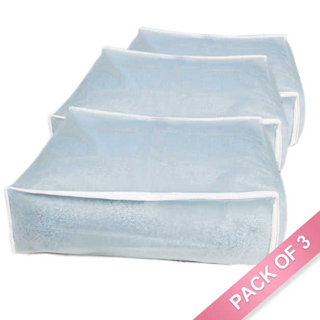 Caraselle Peva Anti-Moth Zip Up Underbed Storage Blanket Bags