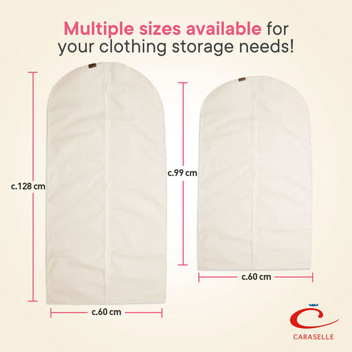 Breathable garment bags with dimensions from Caraselle