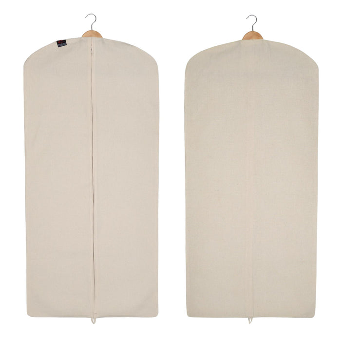 Deluxe-Kleiderbezug aus 100 % natürlicher Baumwolle mit Reißverschluss (128 x 60 cm) 