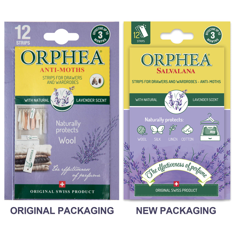 Orphea Anti Moth Strips - Moth Repellent for Wardrobes Drawers Shelves - Lavender Scent