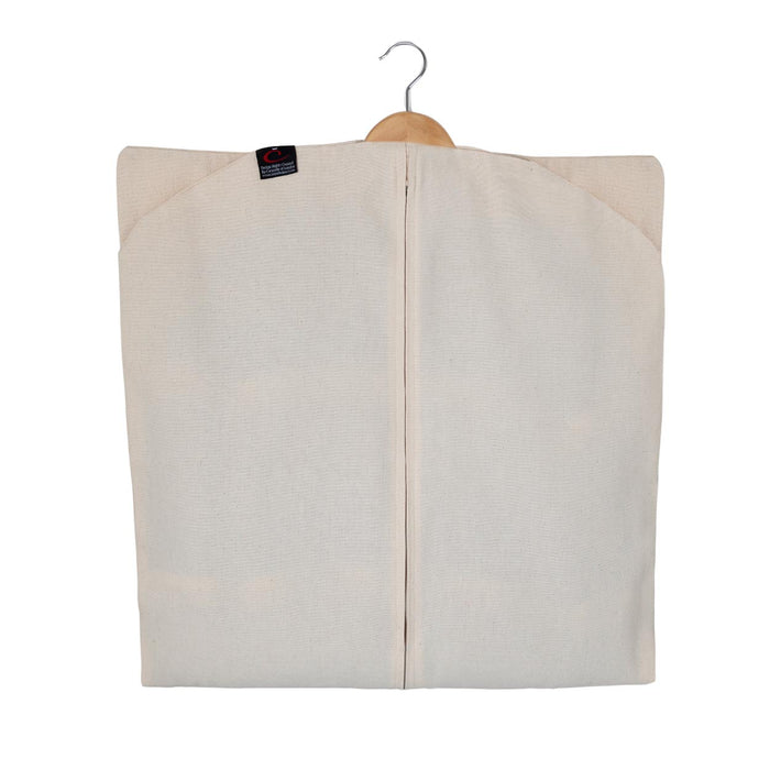 Housse de robe zippée de luxe 100 % coton naturel (128 x 60 cm) 