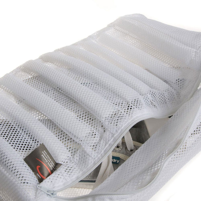 Caraselle Kulturbeutel aus geripptem Netz mit Reißverschluss für Schuhe und Turnschuhe – (33 x 19 x 17 cm) 