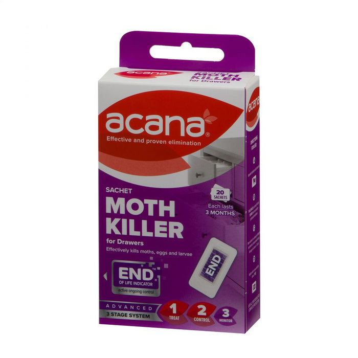 Acana Sachet Moth Killer and Freshener 20 sachets - Wilsons - Import,  distribution and wholesale of branded household, hardware and DIY products
