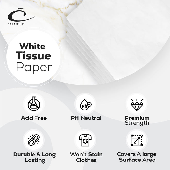 Papier de soie blanc moyen sans acide (45 x 70 cm) 